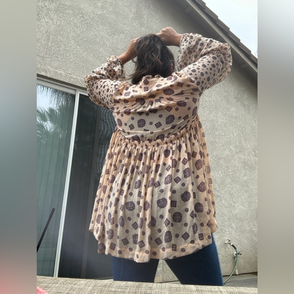 Free People Button Down Tunic